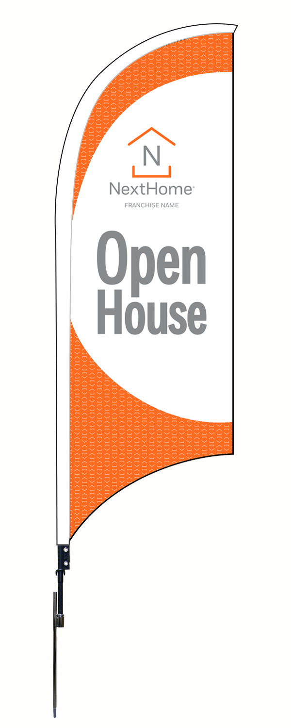 Open House Feather Flag Unit, 9-Foot- Printed on both sides